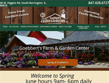 Tablet Screenshot of goebbertsgardencenter.com